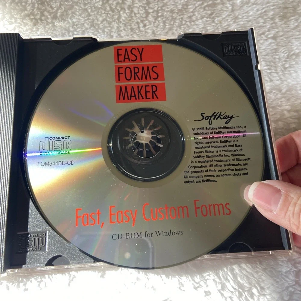Easy Forms Maker PC CD Rom 1995 Extension Vtg Softkey‎